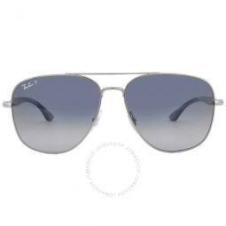 Polarized Blue/Grey Square Unisex Sunglasses
