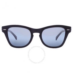 Blue Vintage Mirror Square Unisex Sunglasses