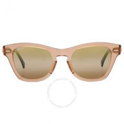 Gold Gradient Mirror Square Unisex Sunglasses