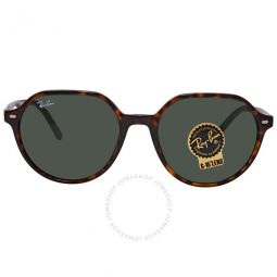 Thalia Green Round Unisex Sunglasses