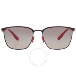 Scuderia Ferrari Gray Gradient Square Unisex Sunglasses