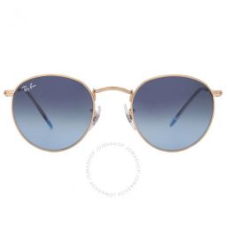 Round Metal Blue Gradient Unisex Sunglasses