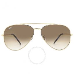 New Aviator Light Brown Gradient Pilot Unisex Sunglasses