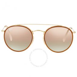 Open Box - Ray Ban Round Double Bridge Copper Gradient Flash Round Unisex Sunglasses
