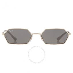 Yevi Dark Grey Mirror Hexagonal Unisex Sunglasses