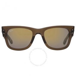 Mega Wayfarer Gold Mirror Square Unisex Sunglasses