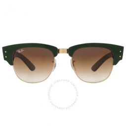 Mega Clubmaster Brown Gradient Square Unisex Sunglasses