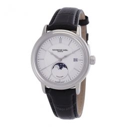 Maestro Automatic Moon Phase Silver Dial Mens Watch