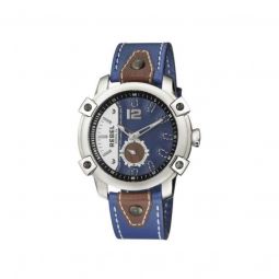Mens Weeksville Leather Navy Dial