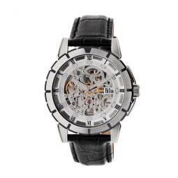 Philippe Automatic Silver Skeleton Dial Mens Watch