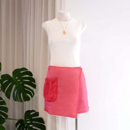Jamila Silk Chiffon Skirt - Pink