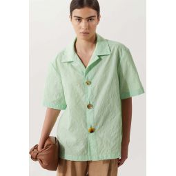 Marty Shirt - Apple Green Textured Viscose
