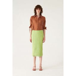 Mirren Seersucker Skirt - Acid Green