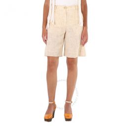 Ladies Beige Riley Tweed Shorts, Brand Size 36 (US Size 4)