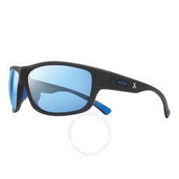 Caper Blue Water Polarized Wrap Mens Sunglasses