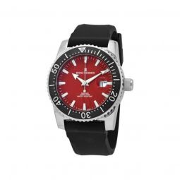 Mens Diver Rubber Red Dial