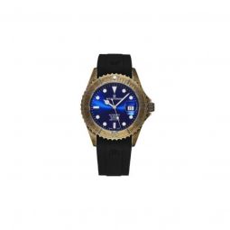 Men's Diver Rubber Blue Dial Watch