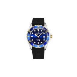 Men's Diver Rubber Blue Dial Watch