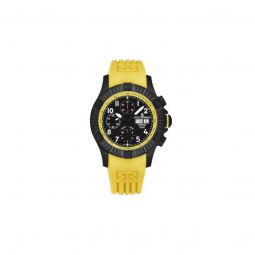 Men's Air speed Chronograph Rubber Black and Yellow Dial Watch