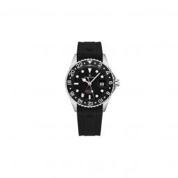 Men's Diver Rubber Black Dial Watch