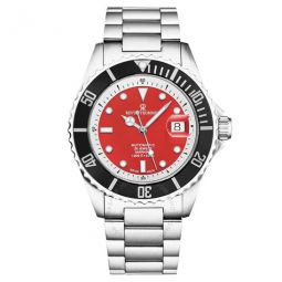 Diver Automatic Red Dial Mens Watch