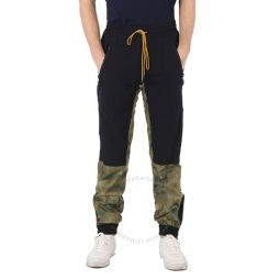 Black / Camo Nylon Jogger Pants, Size X-Small