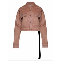 Cape Sleeve Cropped Jacket - Dark Pink