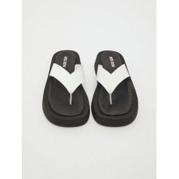 Juana Leather Sandals - White