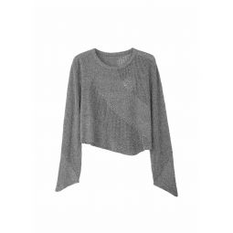 Asymmetric Knit Sweater - Grey