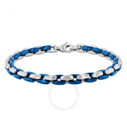 Stainless Steel with White & Blue Finish Bracelet