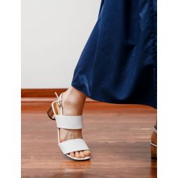 Leonie Double Strap Sandal - White