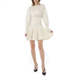 Ladies Ribbed Knit Mini Long Sleeve Dress, Brand Size 40 (US Size 6)