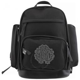 Black Fabric Cargo Backpack