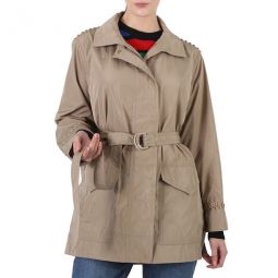 Ladies Sand Whipstitched Safari Lightweight Coat, Brand Size 38 (US Size 4)