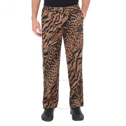 Mens Animal Oddity Printed Technical Jacquard Jersey Track Pants, Size X-Large
