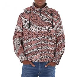 Mens Venetianred / Natwhite Animal Oddity-print Windbreaker Jacket, Brand Size 46 (US Size 36)