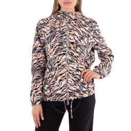 Ladies Macro Micro Tiger Twiga Windbreaker Jacket, Brand Size 42 (US Size 8)
