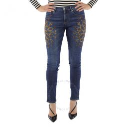 Ladies Riad Embroidered Skinny Jeans, Brand Size 42 (US Size 8)