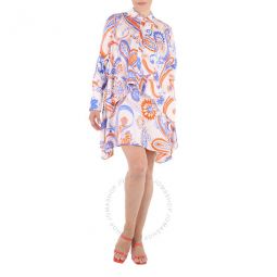 Ladies Bandana Print Handkerchief Hem Dress, Brand Size 40 (US Size 6)