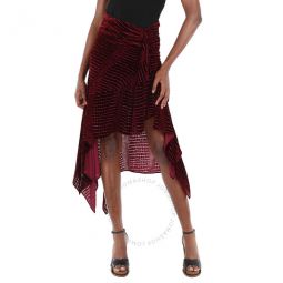 Ladies Bordeaux Asymmetric Skirt, Brand Size 40 (US Size 6)