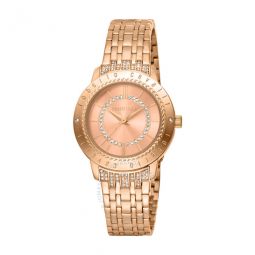Fashion Watch Quartz Rose Gold Dial Ladies Watch