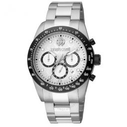 Fashion Watch Chronograph Quartz Silver Dial Mens Watch