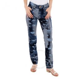 Ladies Distressed Jeans, Brand Size 38 (US Size 4)
