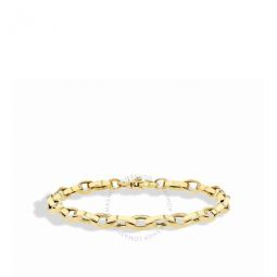 Almond Link Chain Bracelet in 18kt Yellow Gold - 7
