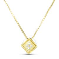 18K Yellow Gold Palazzo Ducale Diamond Pendant Necklace