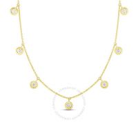 18K Yellow Gold Seven-Station Diamond Necklace