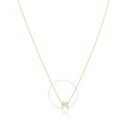 18K Yellow Gold Love Letter Collection Diamond M Initial Pendant