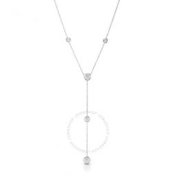 Diamonds By The Inch 5 Bezel Set Diamond Y Necklace in White Gold