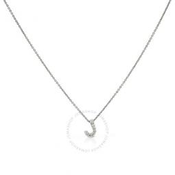 18K White Gold Tiny Treasures Diamond Letter J Pendant