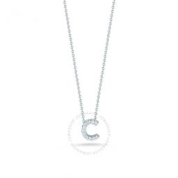 18K White Gold Tiny Treasures Diamond Letter C Pendant